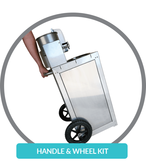 Wheel kit for wash cart